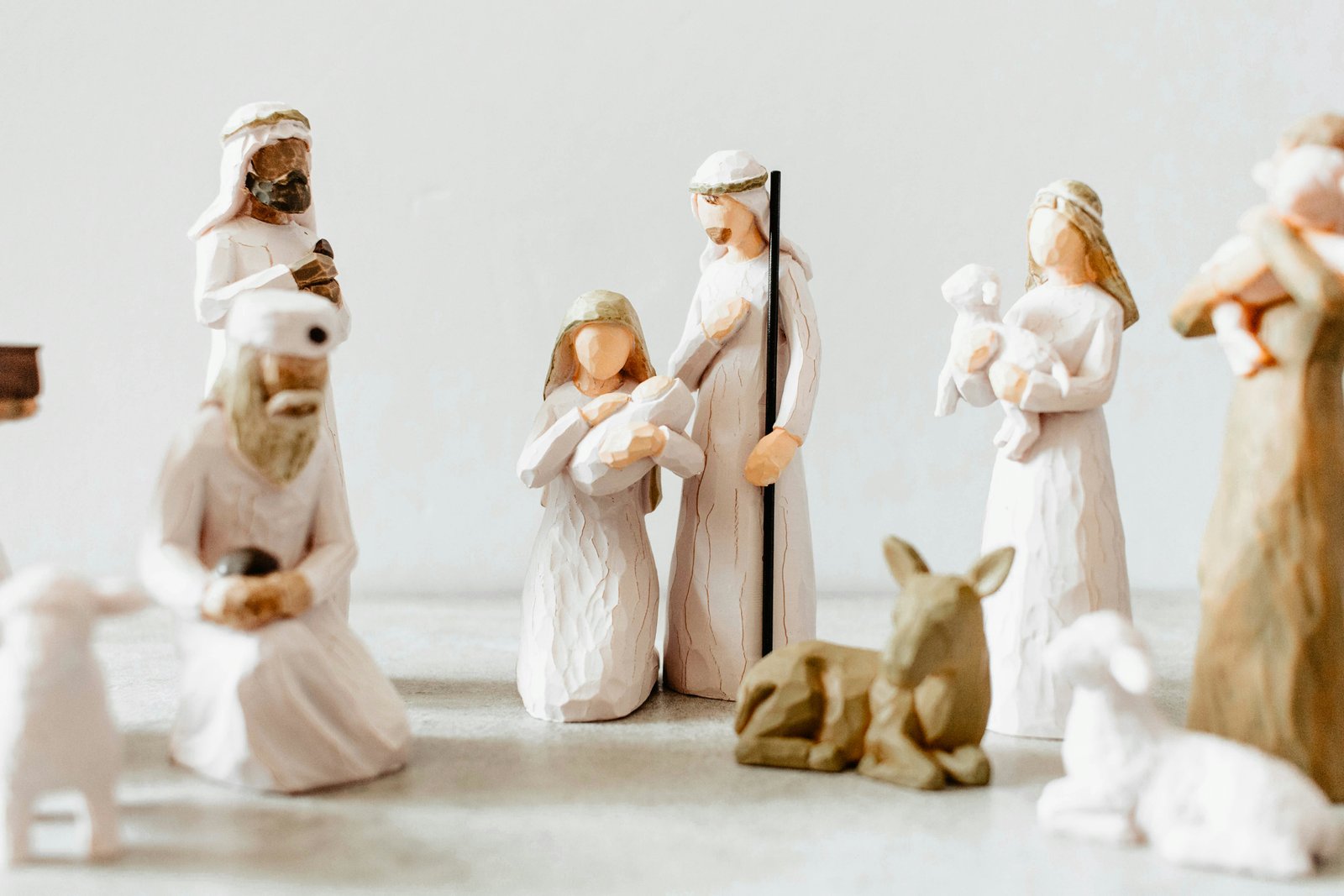 Mary and Joseph with baby Jesus and others